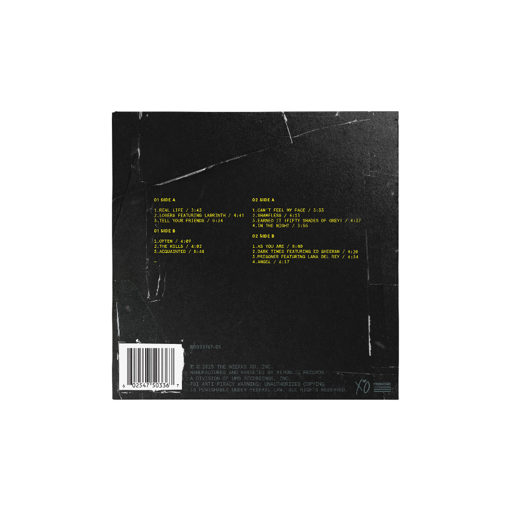 BEAUTY BEHIND THE MADNESS 2LP BACK