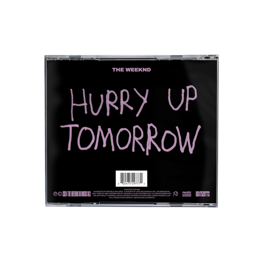 The Weeknd x Harmony Korine for EDGLRD ‘Hurry Up Tomorrow’ Collector’s Edition CD Back