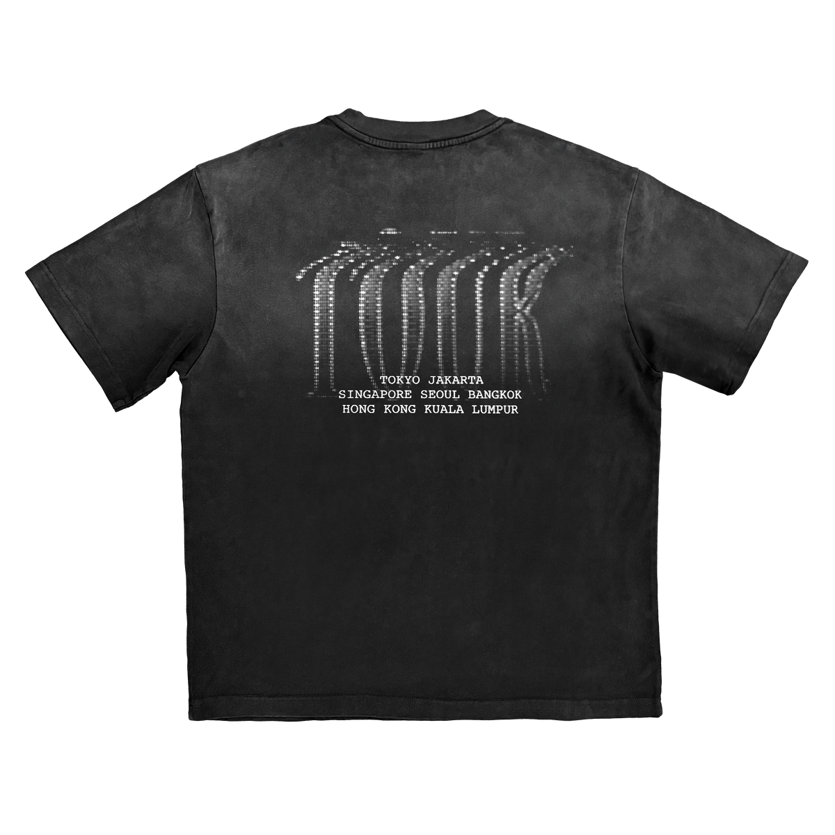 AHTD ASIA GLITCH TOUR TEE BACK