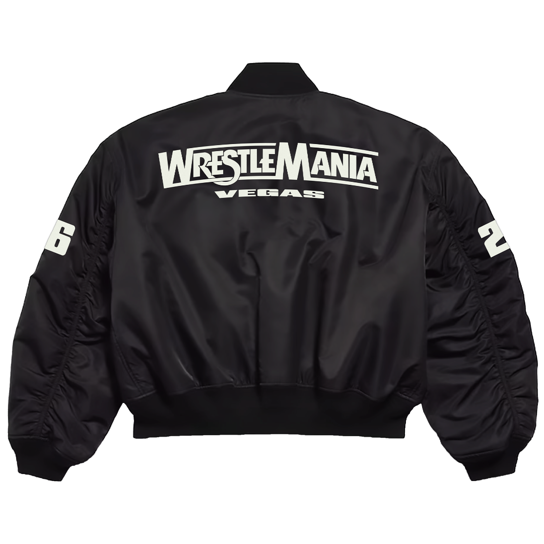 WWE XO BOMBER JACKET back