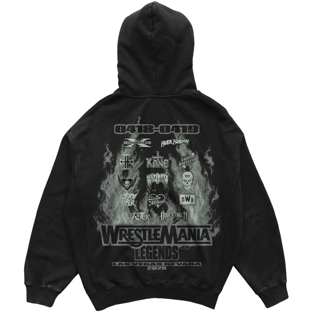 WWE XO LEGENDS ZIP HOODIE back